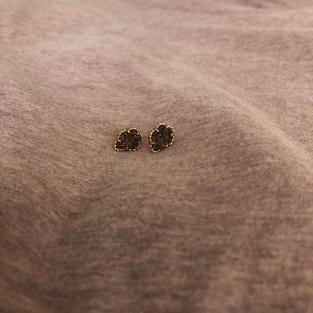 brown and gold earrings